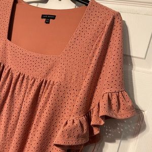Mauve Eyelet Dress 22/24 Lane Bryant
